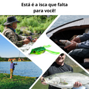 Kit 5 Iscas Artificial Frog/Sapinho com Anzol para Pesca