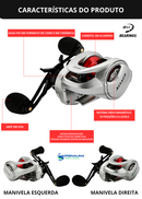 Carretilha JohnCoo Attack - 9+1 Rolamentos + 6kg Drag - 6.4:1